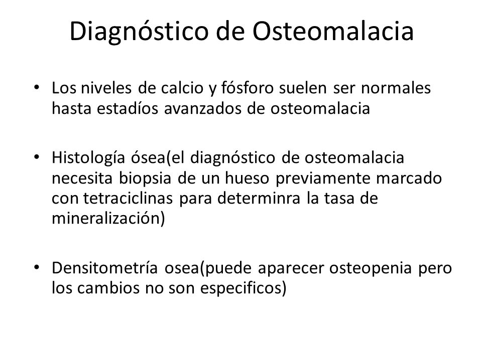Osteopenia y osteomalacia diferencias